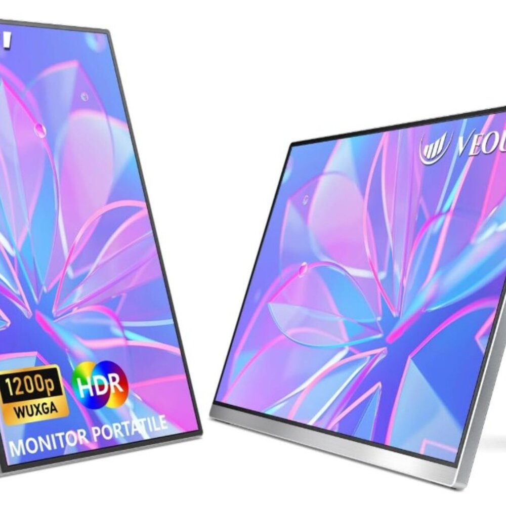 NEW VEOUT SILVER External 2nd Screen for MacBook Pro 1920x1200 IPS 16" Monitor!